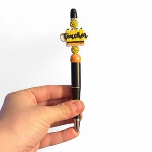 Teacher Custom Made Beaded Pens- Hand Made By Me- NWT- Comes With Pen Refill